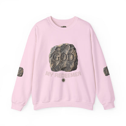 Mercy Manna My Redeemer Crewneck Sweatshirt – Stone Graphic Love Pullover