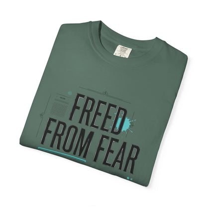 "Free Indeed" Garment-Dyed Graphic Tee — Unisex John 8:36 T-Shirt