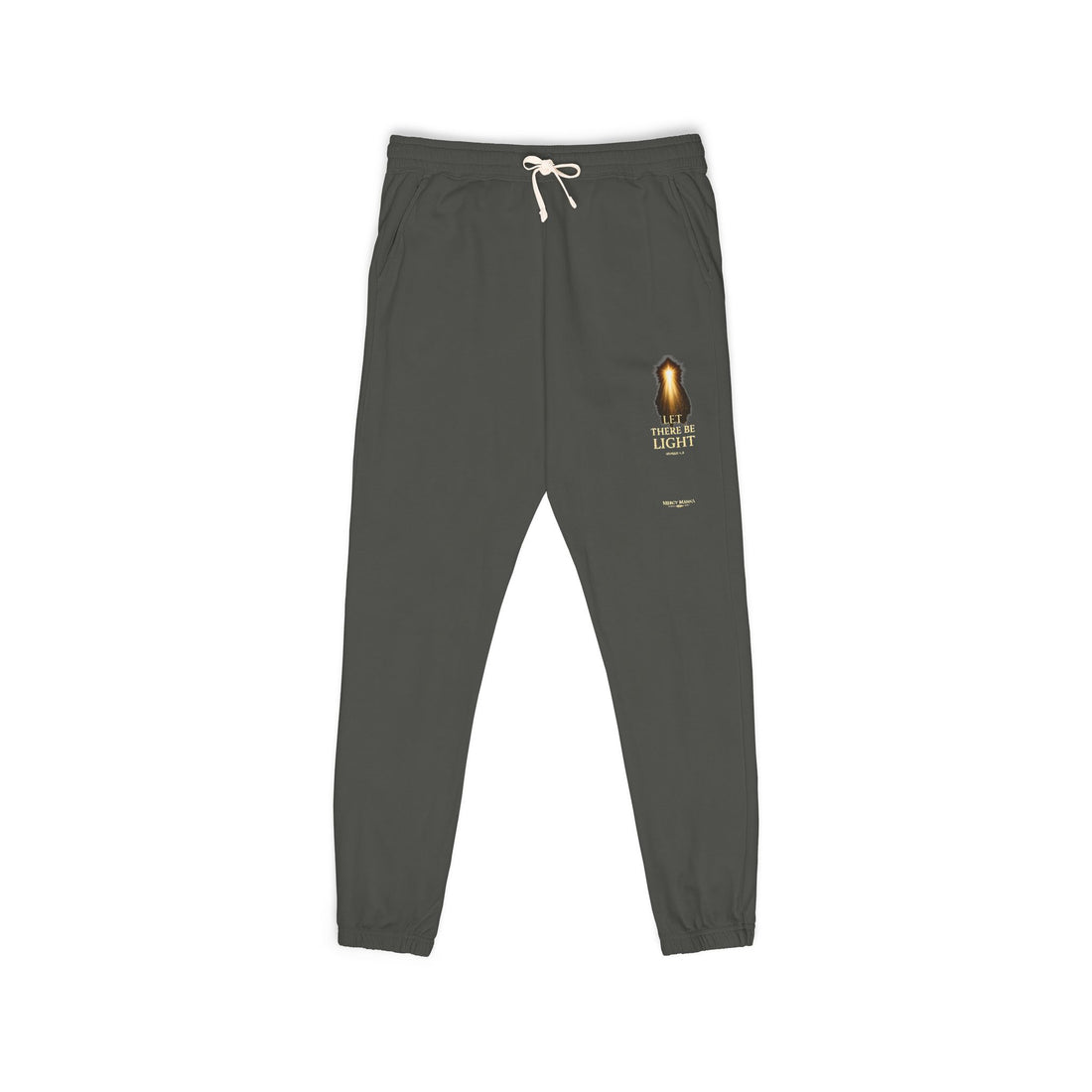 "Let There Be Light" Garment-Dyed Fleece Joggers — Relaxed Fit Lounge Pants for Men &amp; Women