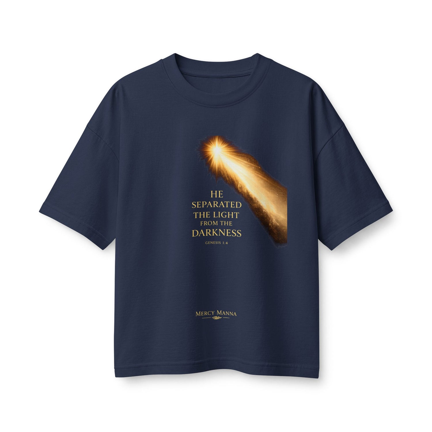 "He Separated the Light from the Darkness" Genesis 1:4 Graphic Tee — Women&