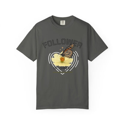Butterfly Graphic T-Shirt — "Follow Me" 1 Corinthians 11:1 Unisex Tee