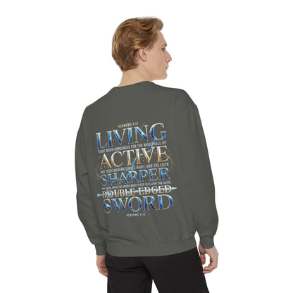 "Hebrews 4:12" Sword Graphic Crewneck Sweatshirt — Unisex Pullover