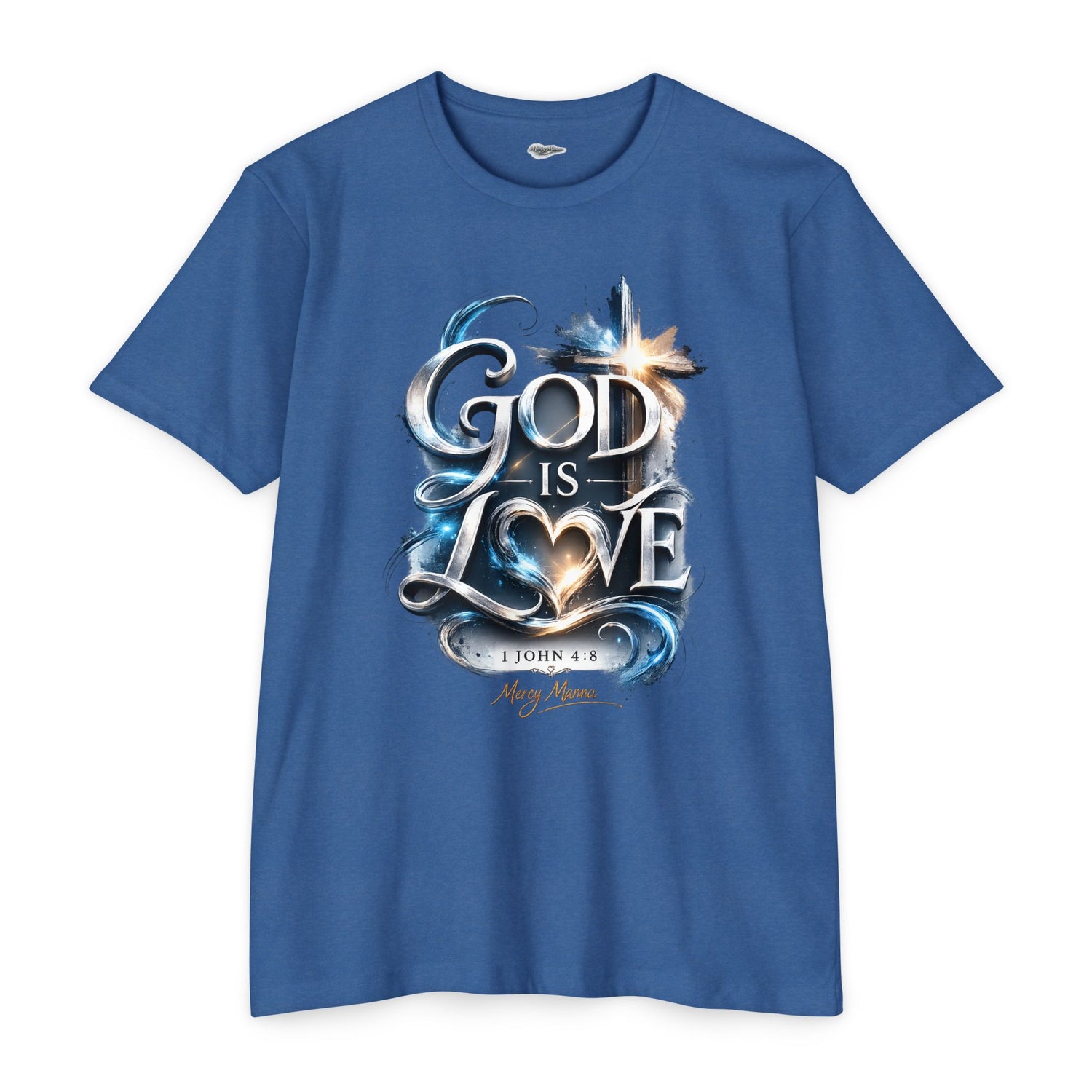 "God Is Love" Graphic Tee — Unisex Cotton T-Shirt (1 John 4:8)