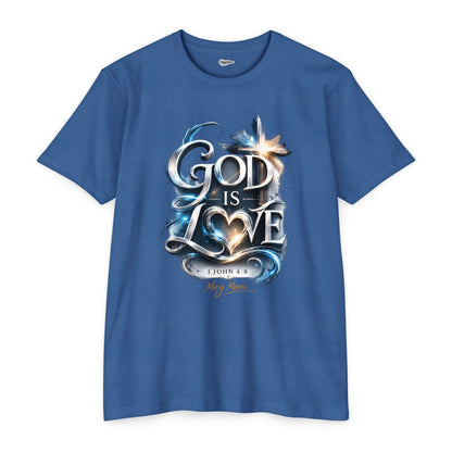 "God Is Love" Graphic Tee — Unisex Cotton T-Shirt (1 John 4:8)