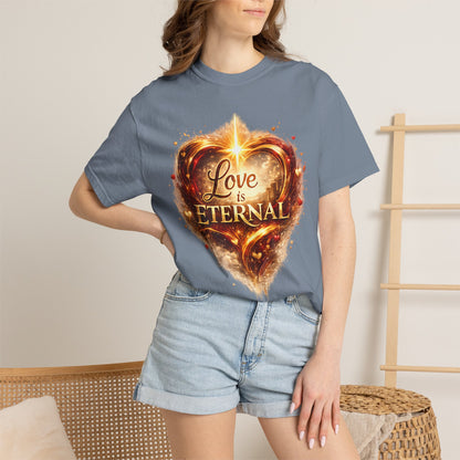 "Love Is Eternal" Heart Graphic Tee — Unisex 1 Corinthians 13 T-Shirt