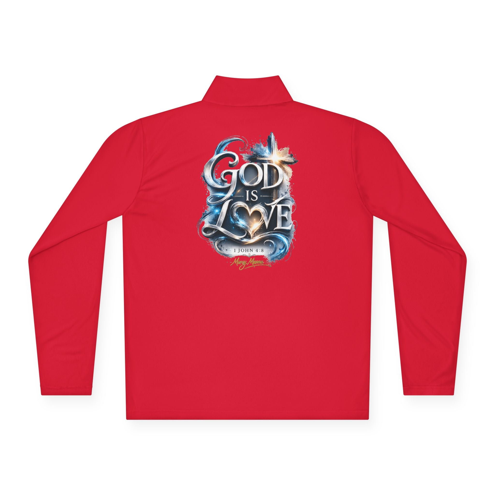 God Is Love Quarter-Zip Pullover — Faith-Inspired Christian Pullover