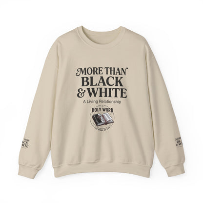 Mercy Manna More Than Black &amp; White Crewneck Sweatshirt