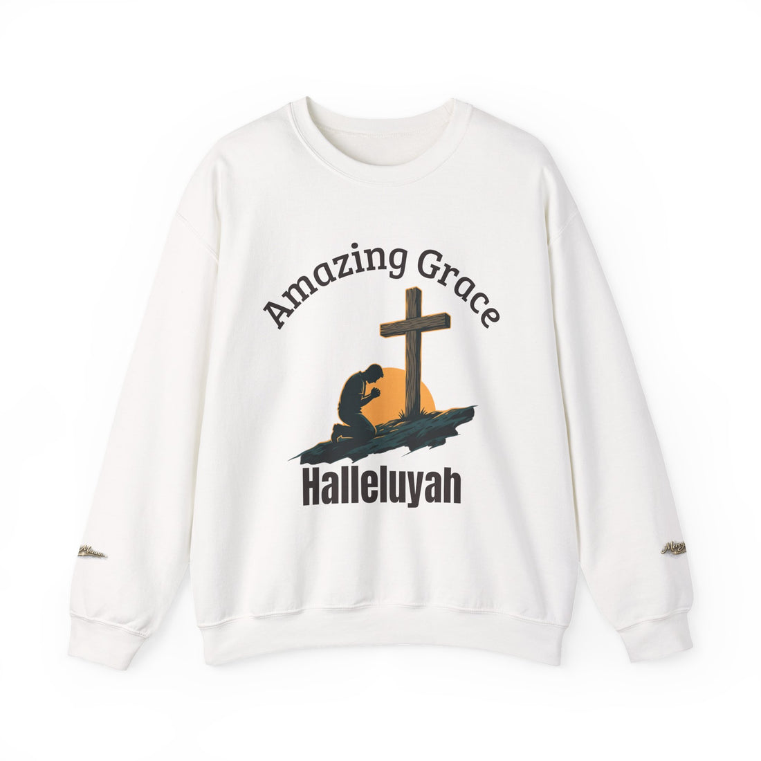 "Amazing Grace" Hallelujah Graphic Crewneck Sweatshirt — Unisex Pullover