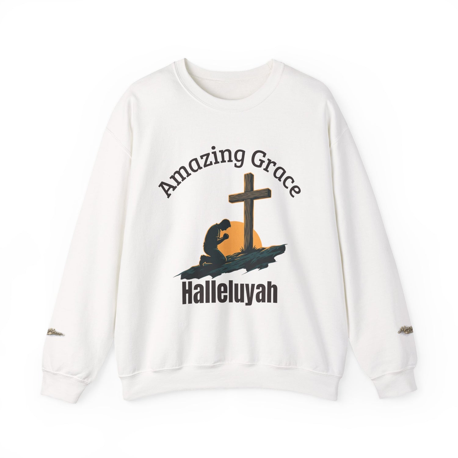 "Amazing Grace" Hallelujah Graphic Crewneck Sweatshirt — Unisex Pullover