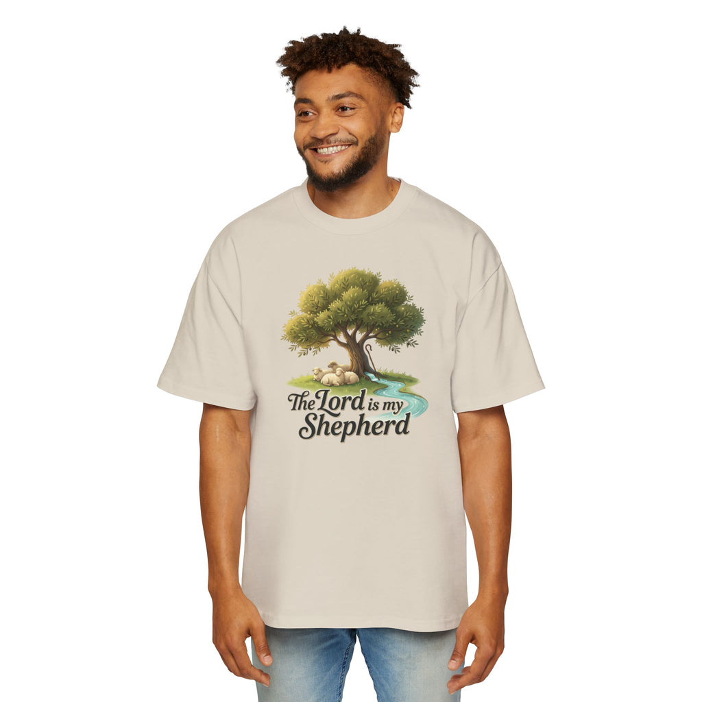 Christian Tee — "The Lord Is My Shepherd" Oversized Men’s T‑Shirt