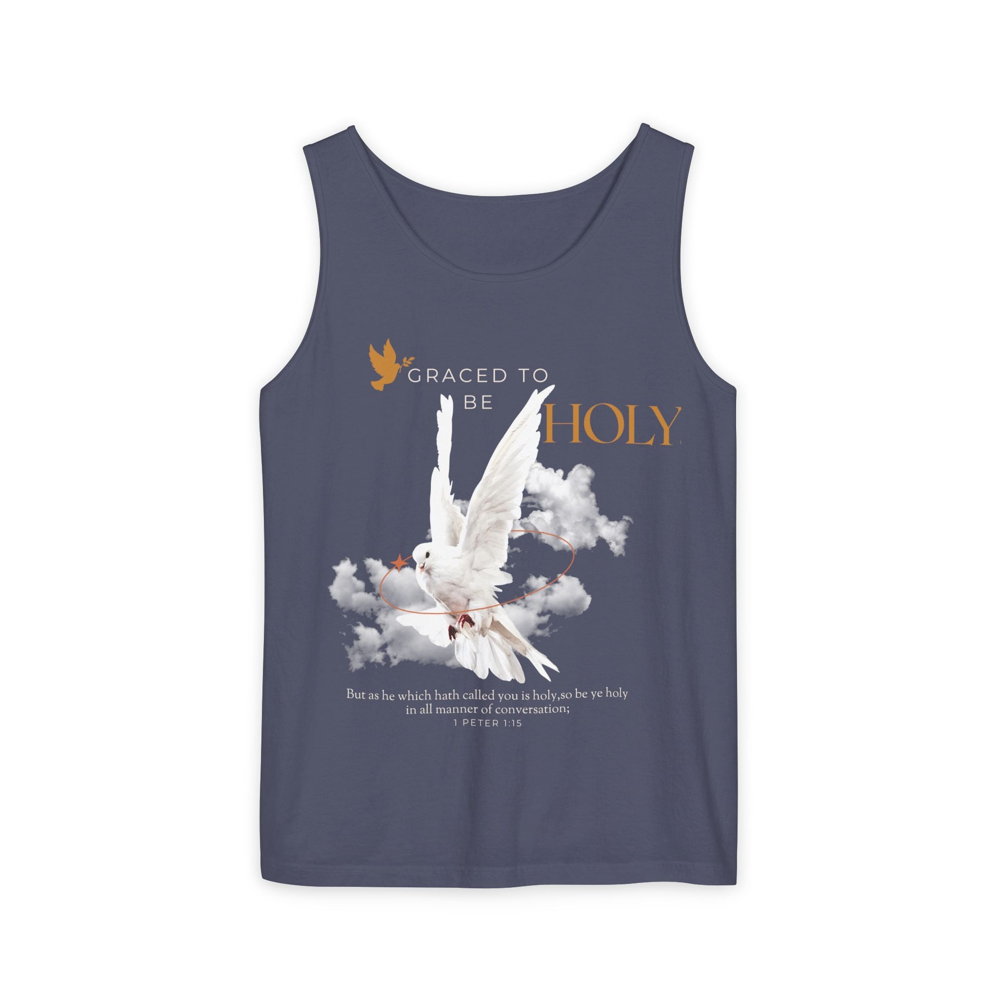 Graced to Be Holy Tank Top — Dove Graphic Print