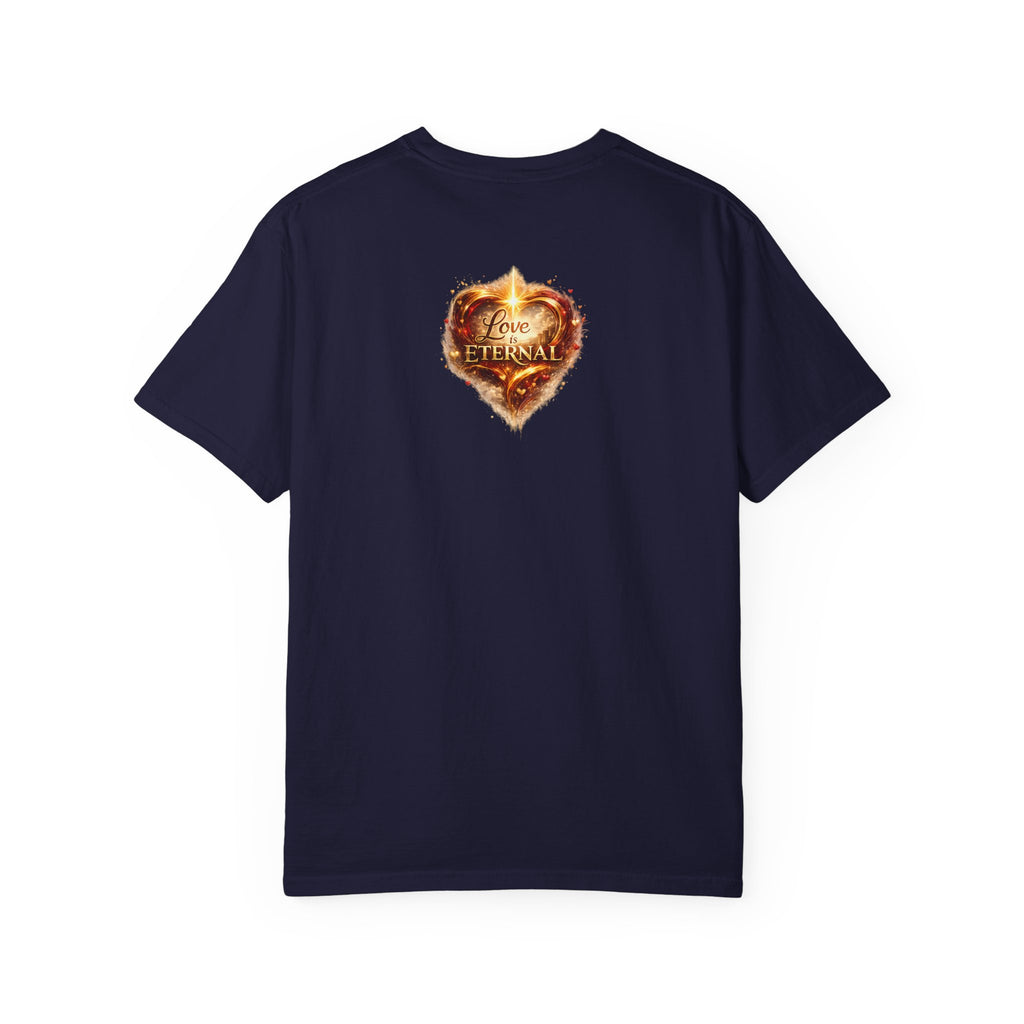 Love Is Eternal Heart T-Shirt — 1 Corinthians 13 Agape Faith-Inspired Tee