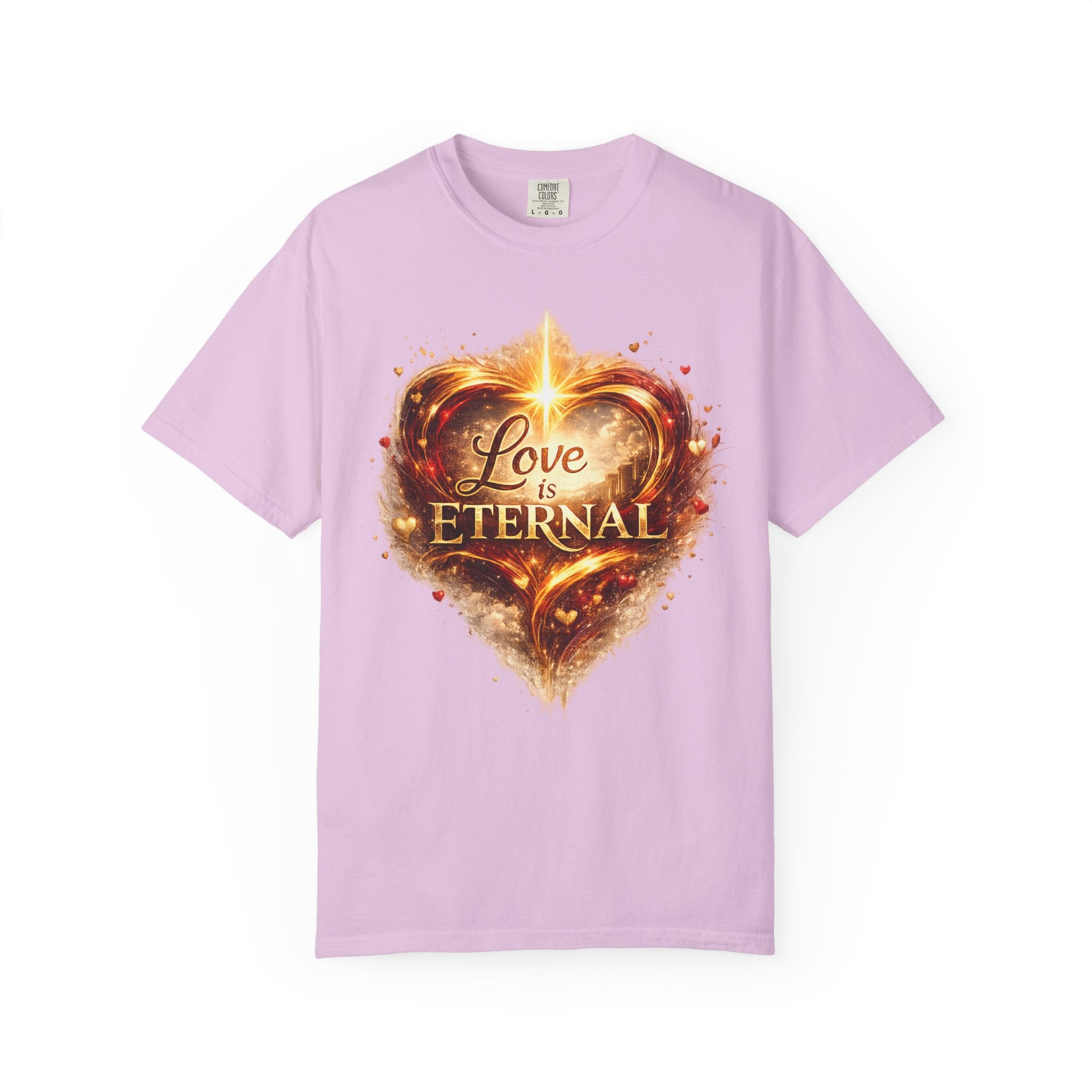 Love Is Eternal Heart T-Shirt — 1 Corinthians 13 Agape Faith-Inspired Tee