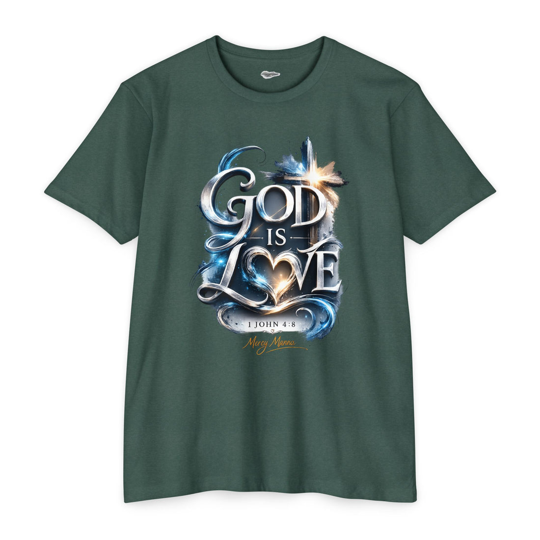 "God Is Love" Graphic Tee — Unisex Cotton T-Shirt (1 John 4:8)