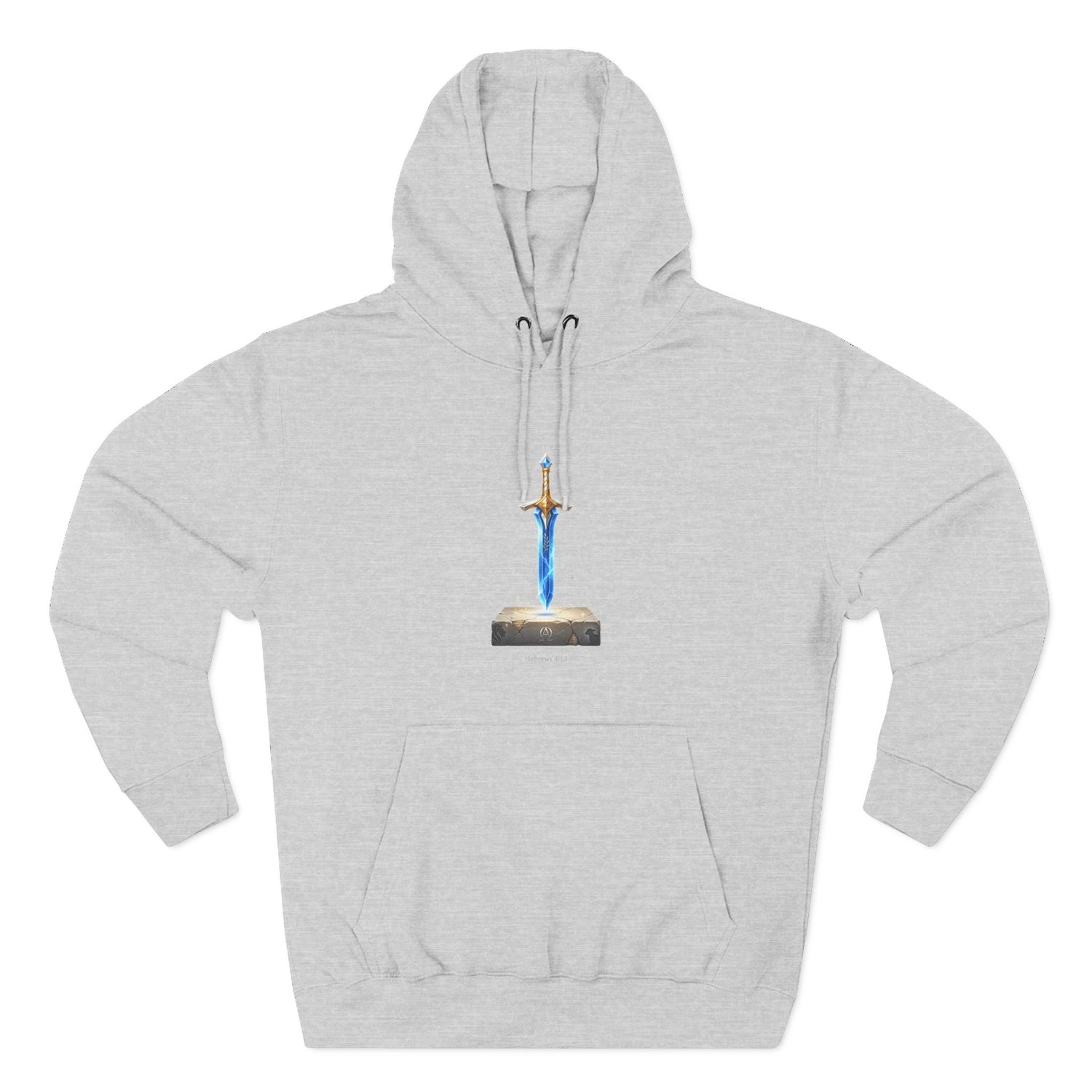 "Hebrews 4:12" Sword Graphic Pullover Hoodie — Unisex Fleece Sweatshirt