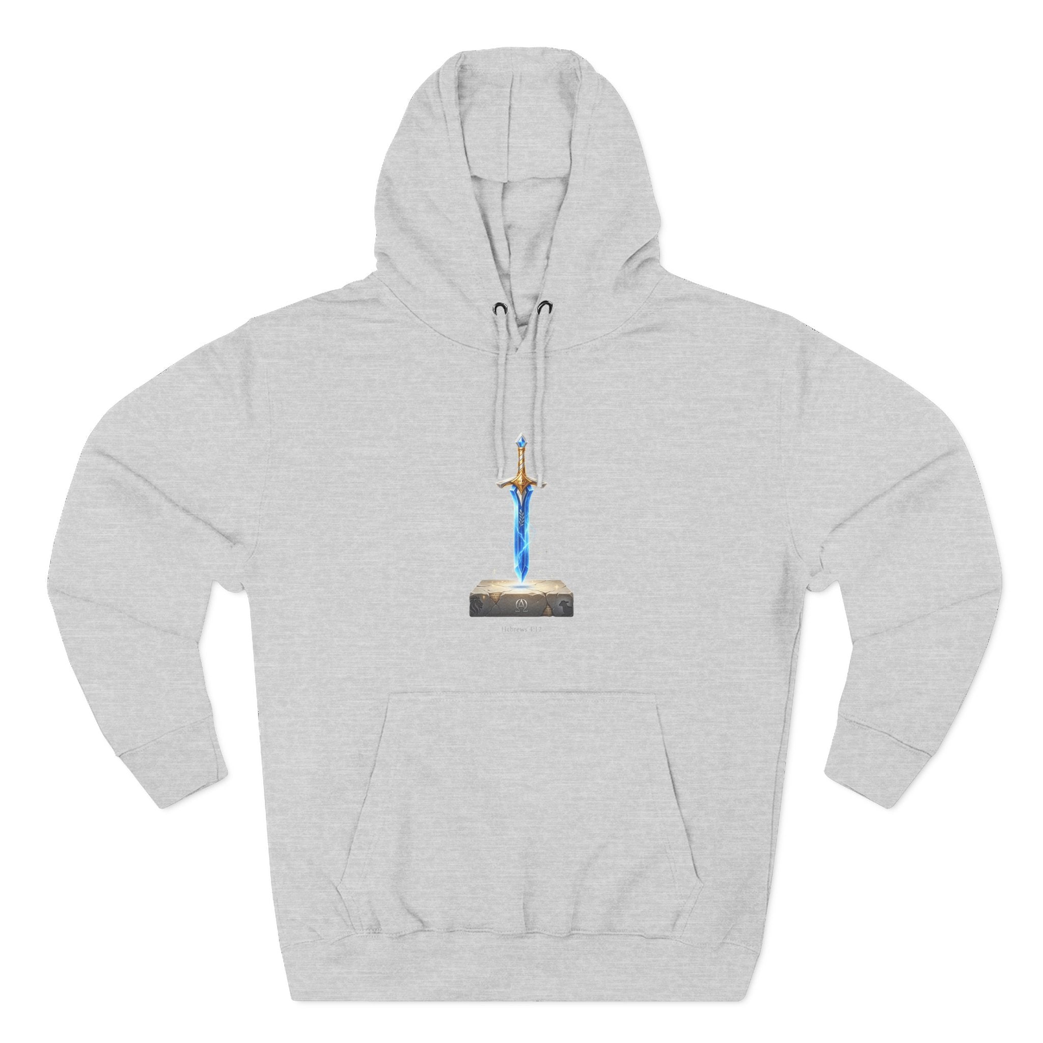 "Hebrews 4:12" Sword Graphic Pullover Hoodie — Unisex Fleece Sweatshirt