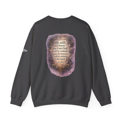 "Be Still" Graphic Crewneck Sweatshirt — Unisex Fleece Pullover