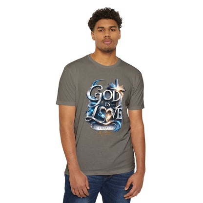 "God Is Love" Graphic Tee — Unisex Cotton T-Shirt (1 John 4:8)