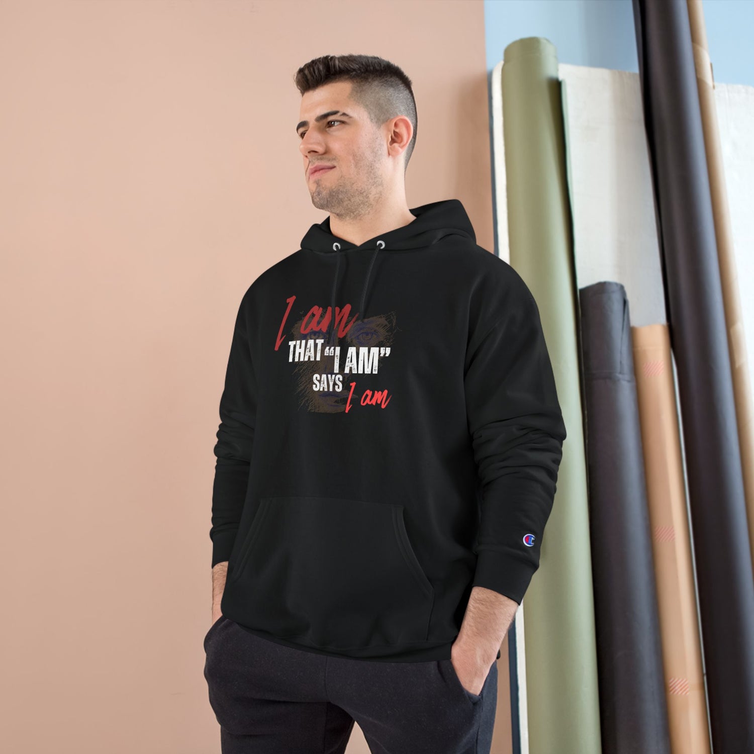 "I Am That I Am" Pullover Hoodie — Midweight Fleece Graphic Sweatshirt for Men &amp; Women