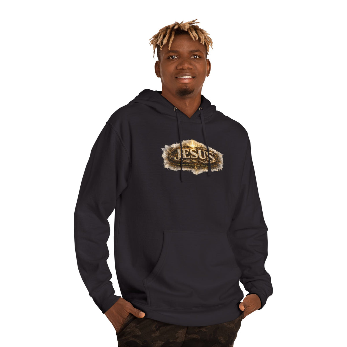 Graphic Hoodie — Rustic Gold Crown of thorns Pullover