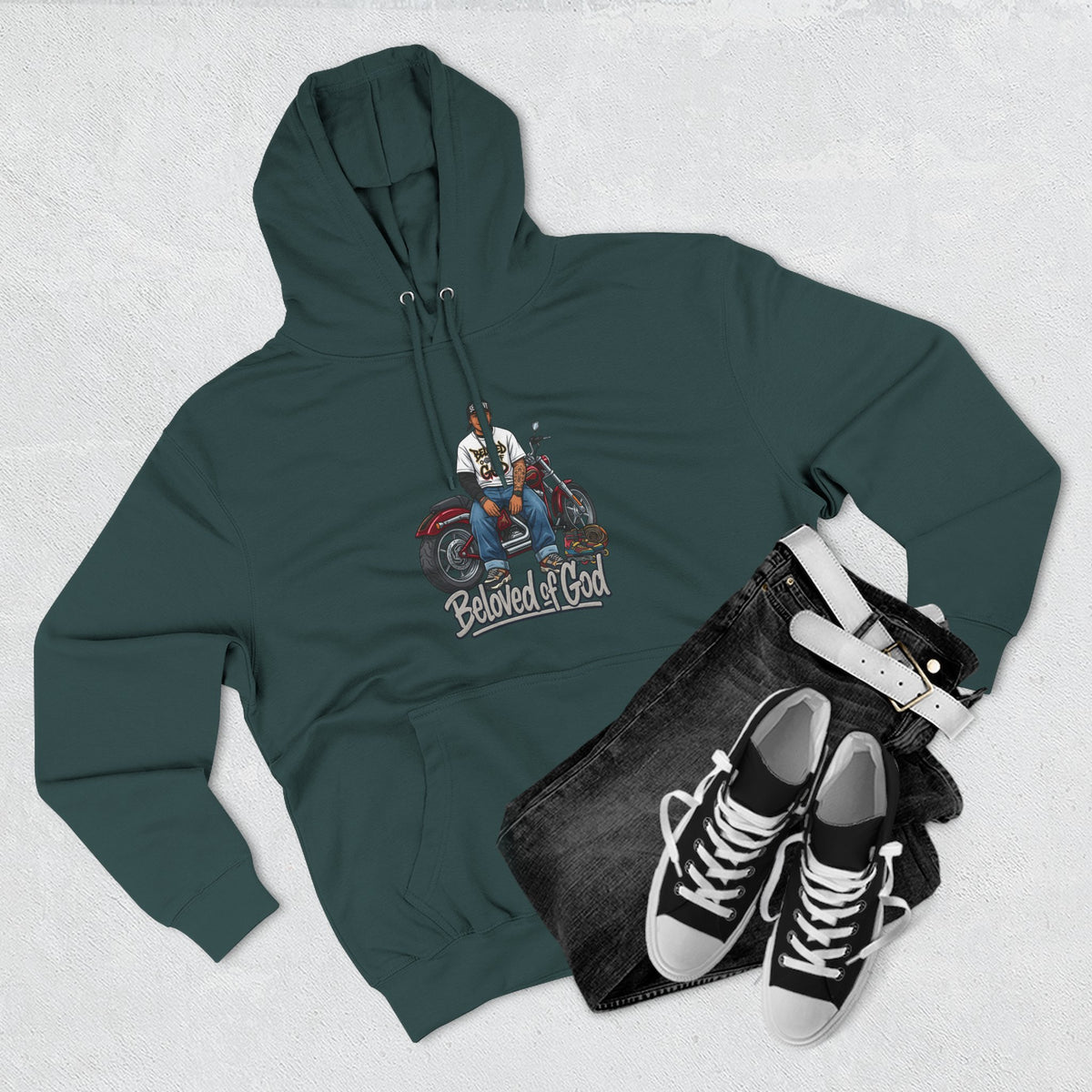 Beloved of God Motorcycle Hoodie — Inspired Biker Pullover