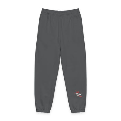 "I Am That I Am" Minimalist Sweatpants — Relaxed Fit Lounge Pants with Side Logo
