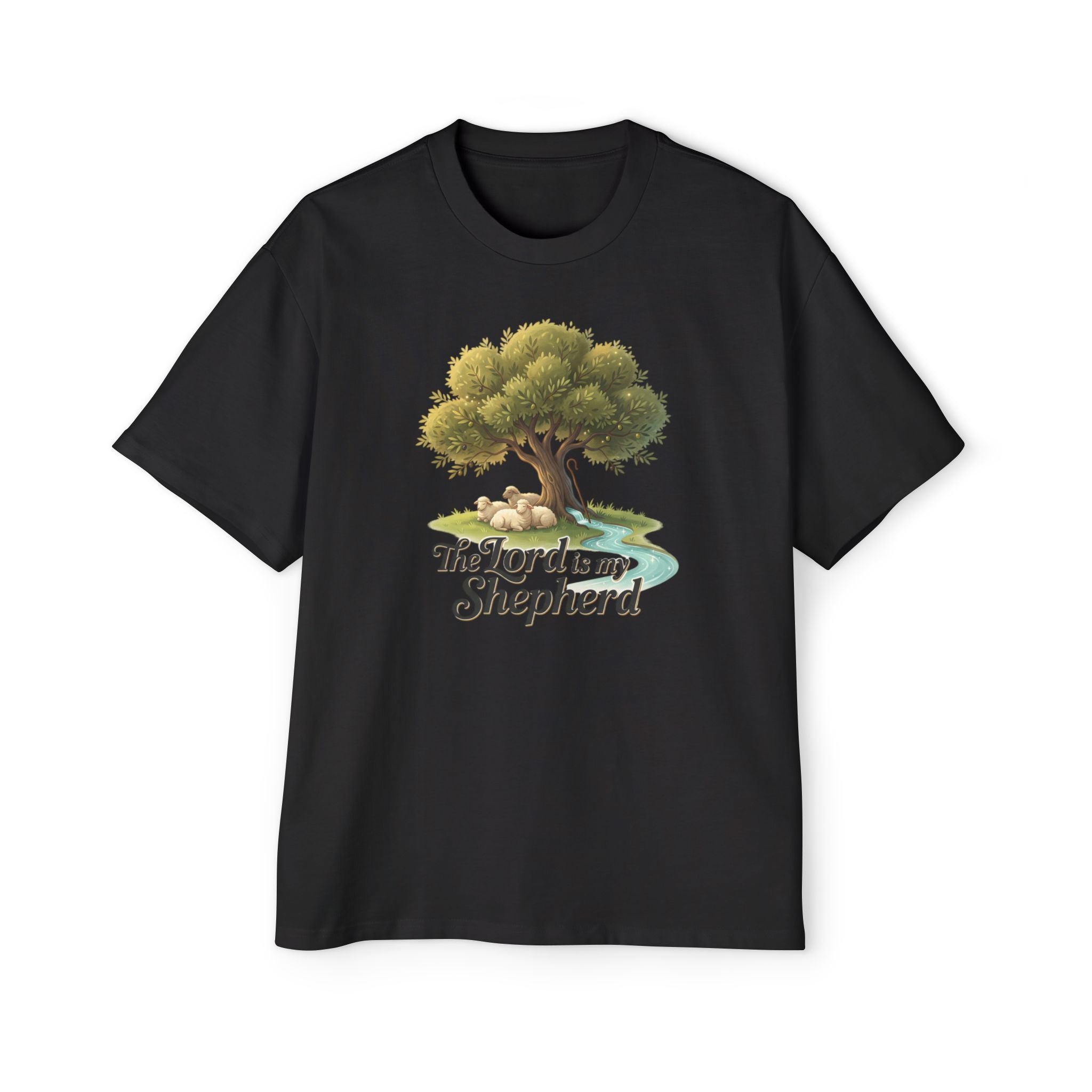 Christian Tee — "The Lord Is My Shepherd" Oversized Men’s T‑Shirt
