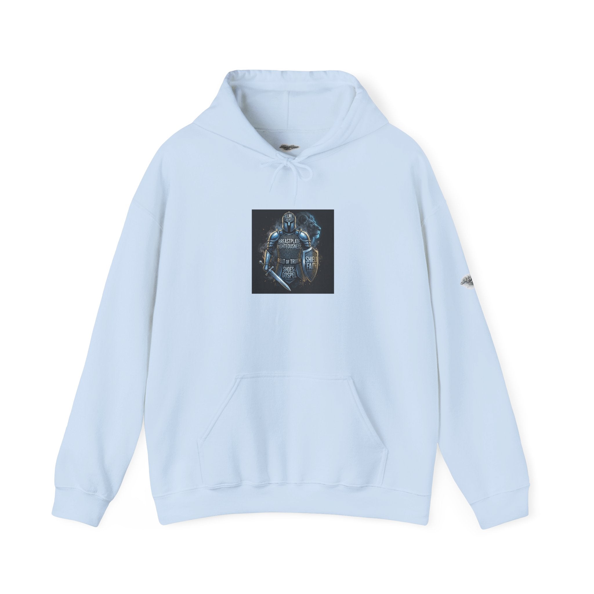 "Armor of God" Knight Graphic Pullover Hoodie — Unisex Fleece Sweatshirt