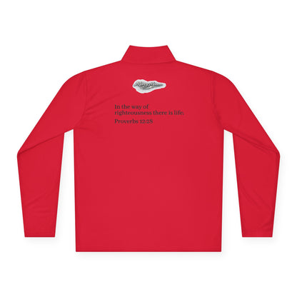 "Breastplate of Righteousness" Quarter-Zip Pullover — Unisex Graphic Sweatshirt