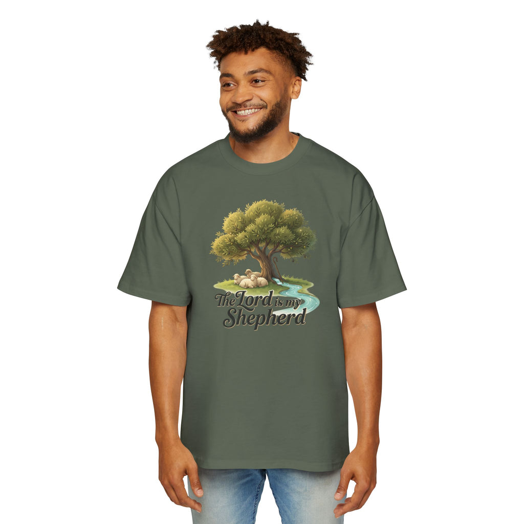 Christian Tee — "The Lord Is My Shepherd" Oversized Men’s T‑Shirt