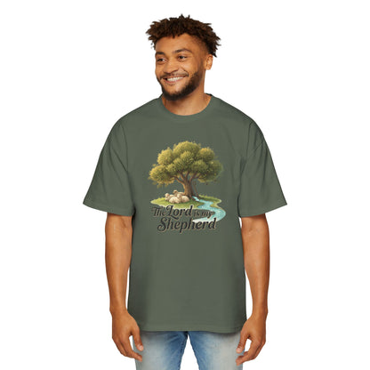 "The Lord Is My Shepherd" Oversized Graphic Tee — Men&