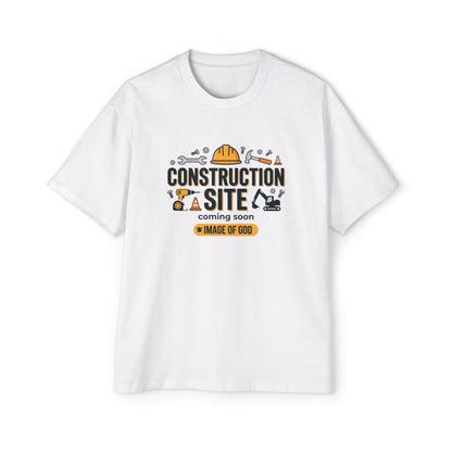 Construction Site Tee — "Coming Soon: Image of God" Graphic T-Shirt