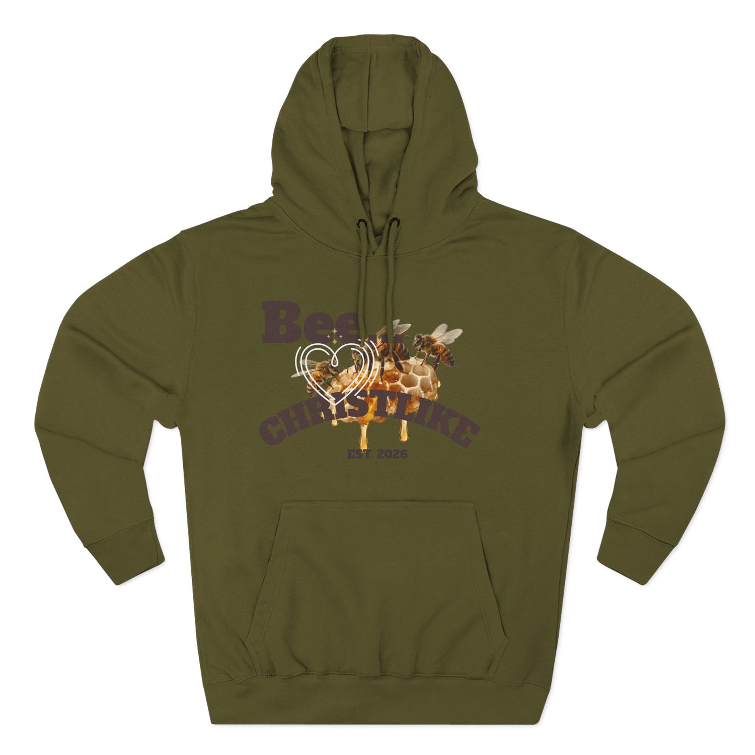 "Be Christlike" Honeybee Graphic Pullover Hoodie — Unisex Fleece Sweatshirt
