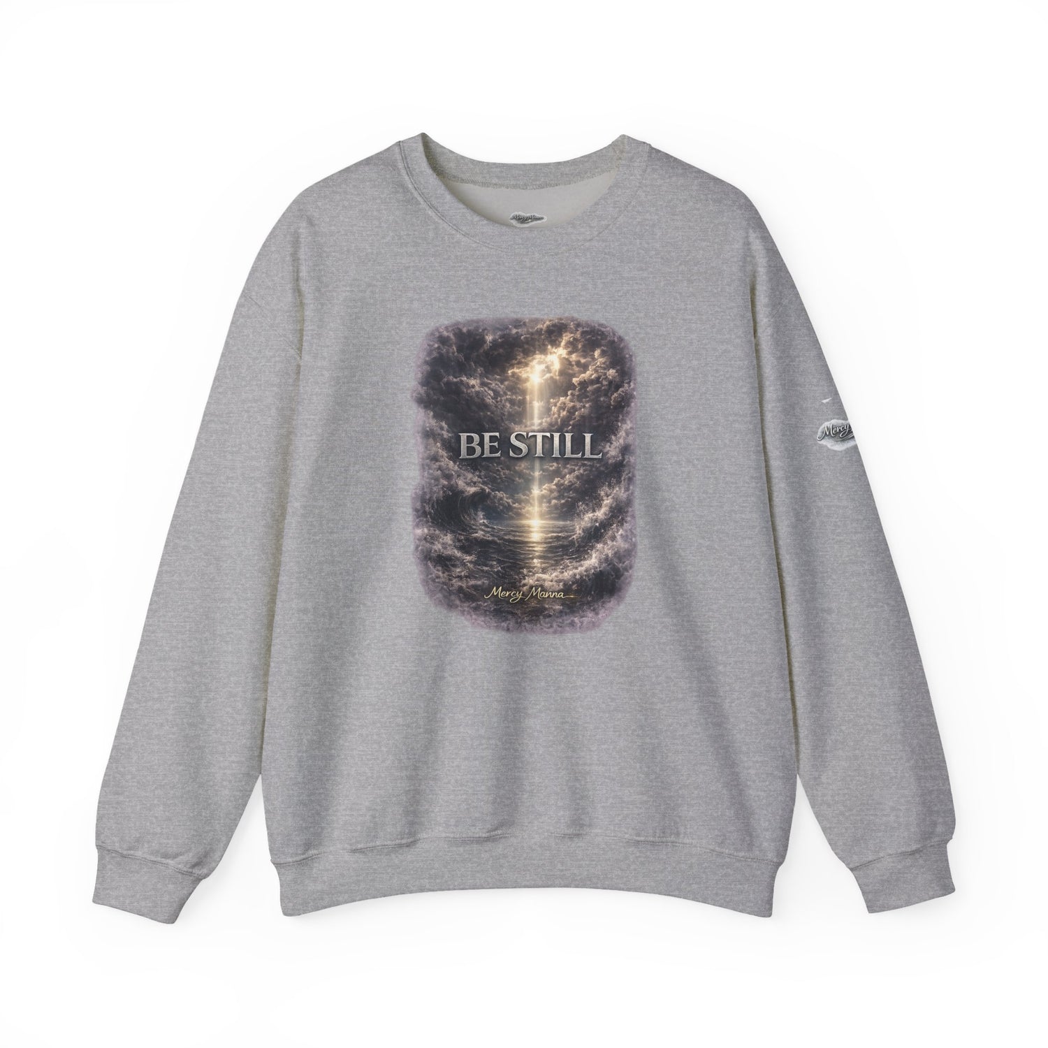 "Be Still" Graphic Crewneck Sweatshirt — Unisex Fleece Pullover