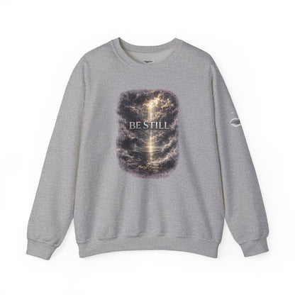 "Be Still" Graphic Crewneck Sweatshirt — Unisex Fleece Pullover