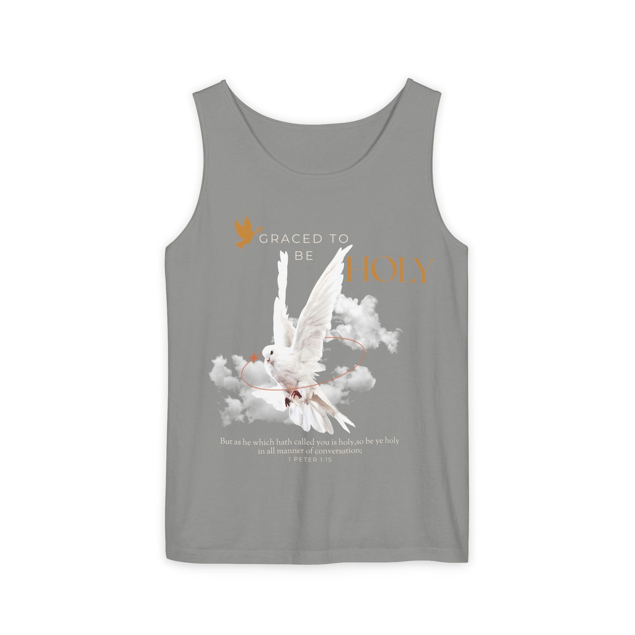 Graced to Be Holy Tank Top — Dove Graphic Print