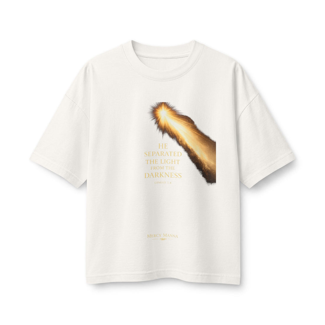 "He Separated the Light from the Darkness" Genesis 1:4 Graphic Tee — Women&