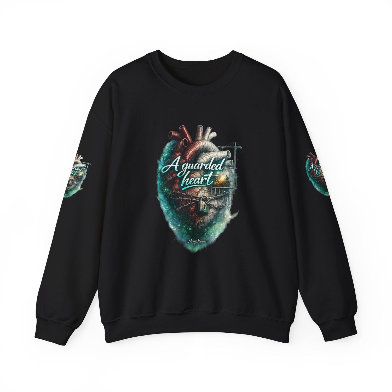 "A Guarded Heart" Crewneck Sweatshirt — Unisex Graphic Pullover