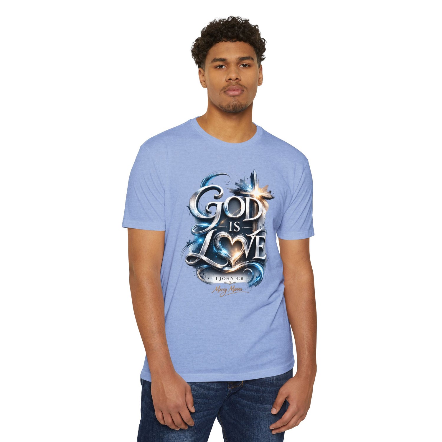 "God Is Love" Graphic Tee — Unisex Cotton T-Shirt (1 John 4:8)