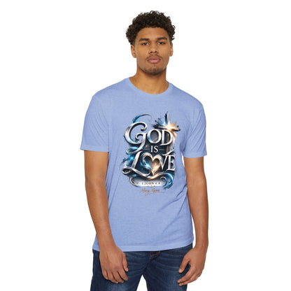 "God Is Love" Graphic Tee — Unisex Cotton T-Shirt (1 John 4:8)