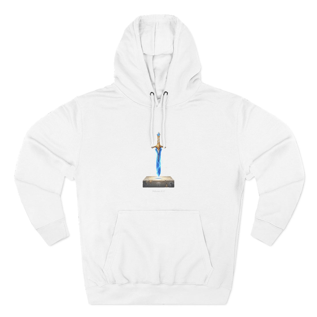 "Hebrews 4:12" Sword Graphic Pullover Hoodie — Unisex Fleece Sweatshirt
