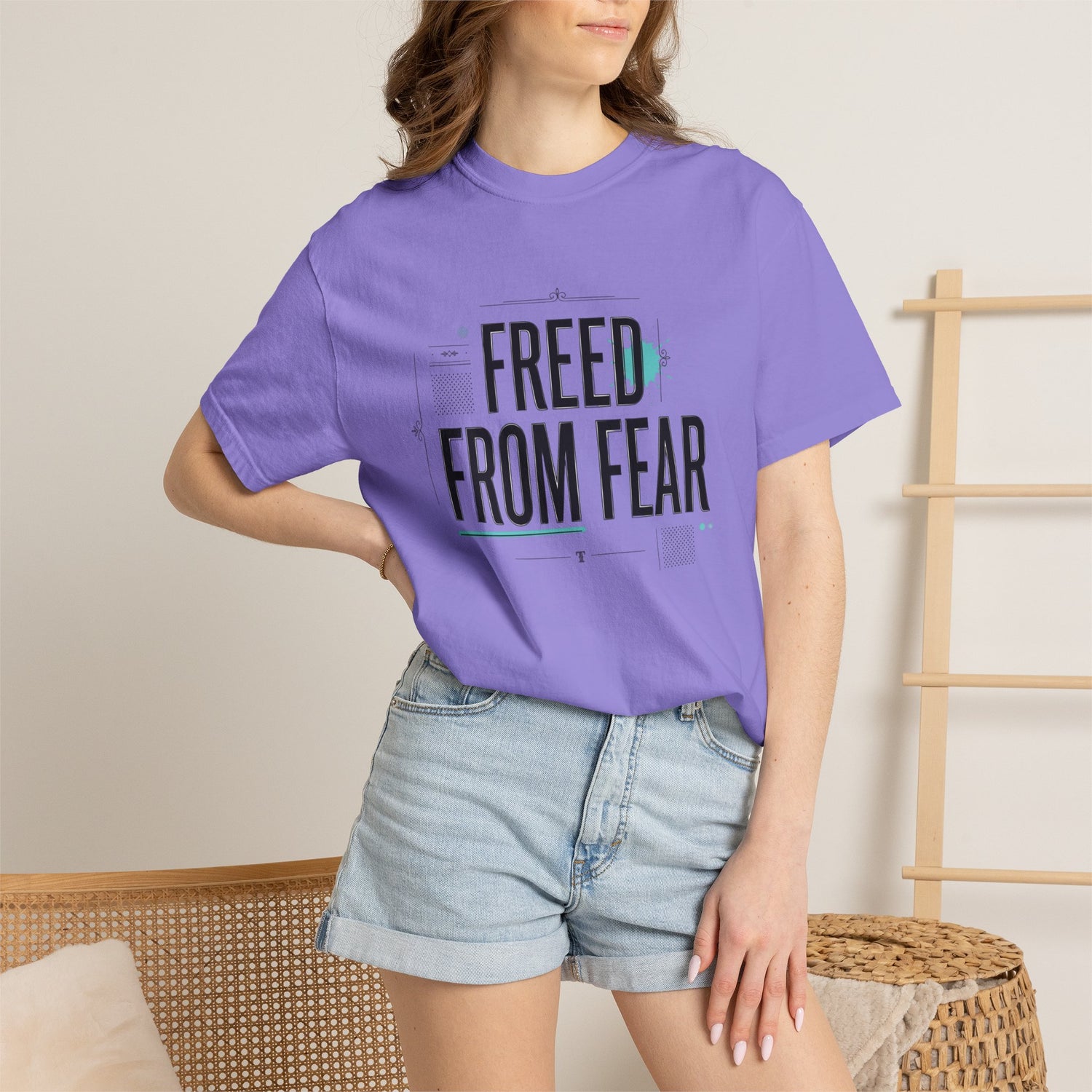 "Free Indeed" Garment-Dyed Graphic Tee — Unisex John 8:36 T-Shirt