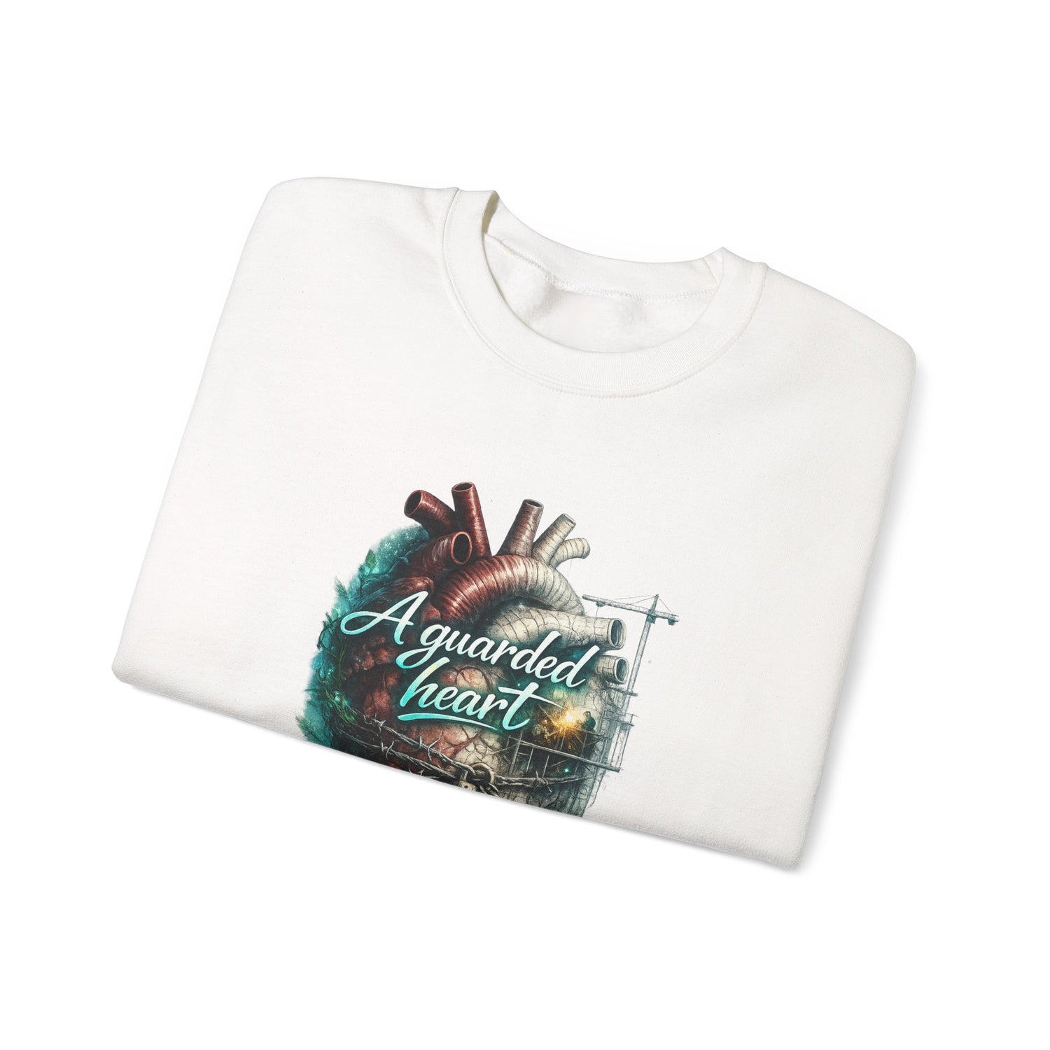 "A Guarded Heart" Crewneck Sweatshirt — Unisex Graphic Pullover