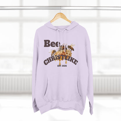 "Be Christlike" Honeybee Graphic Pullover Hoodie — Unisex Fleece Sweatshirt