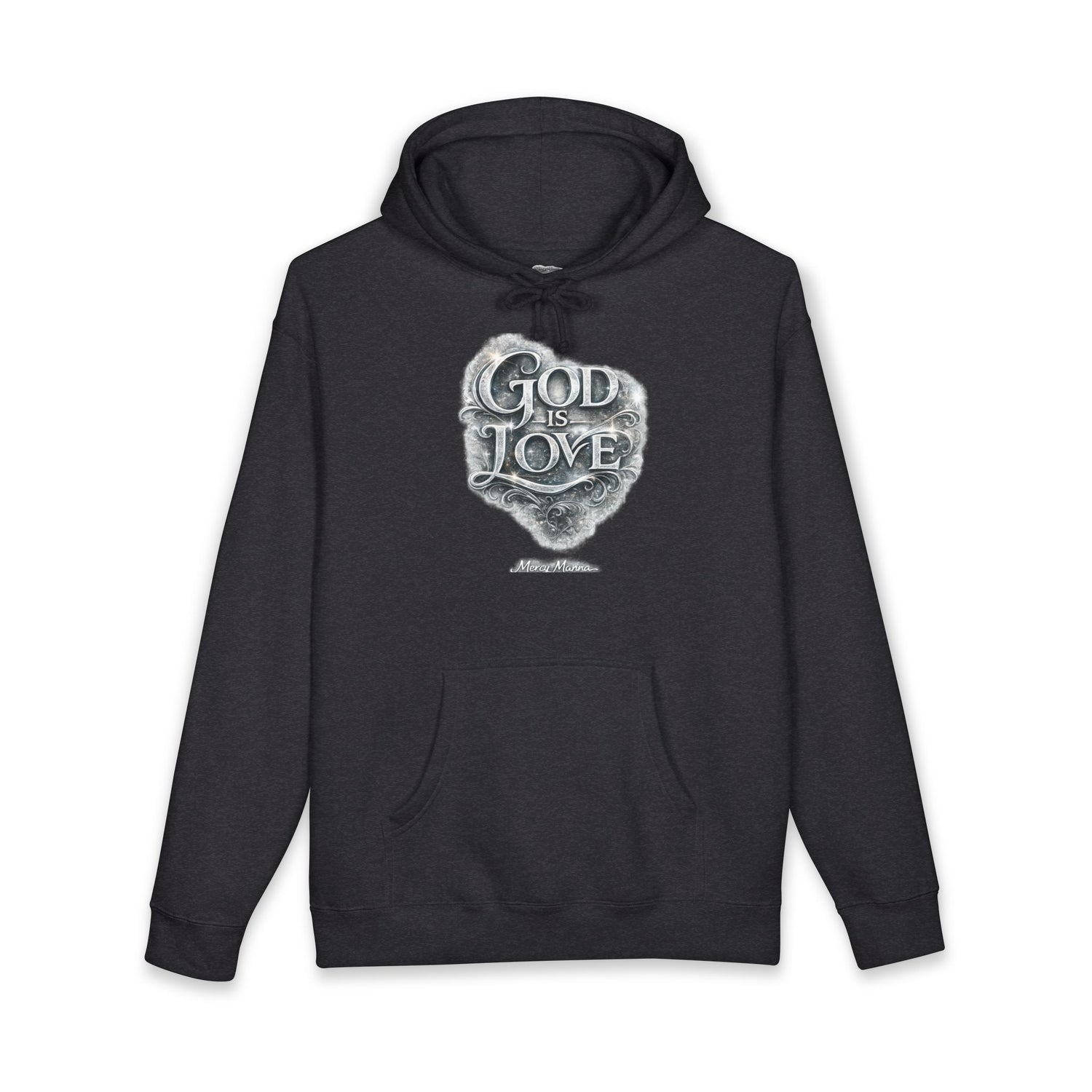 "God Is Love" Graphic Pullover Hoodie — Unisex Fleece Sweatshirt